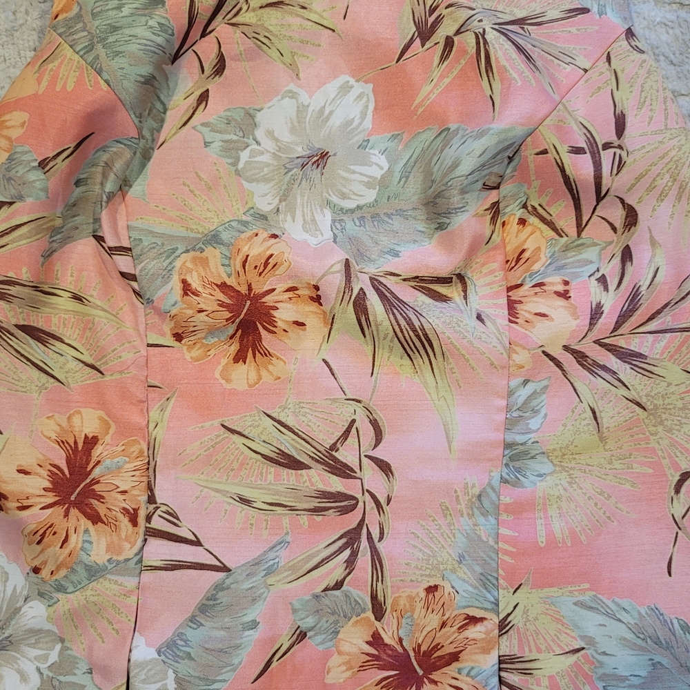 Dress Barn Floral Full Back Zip Top Size 14W - Picture 9 of 9